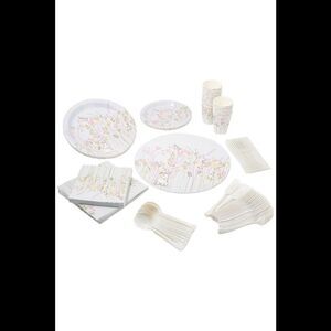 Designing Dining 168-Pc Disposable Celebration Dinnerware Set Bunny